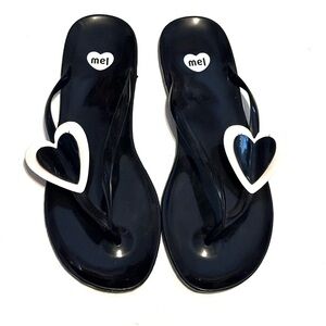 Mel By Melissa Heart Flip Flops
